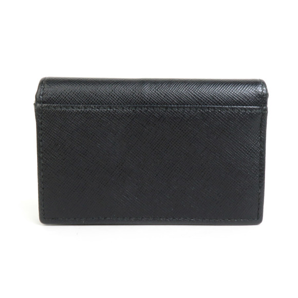 Prada Black Case Leather Metal Card - Picture 1 of 5